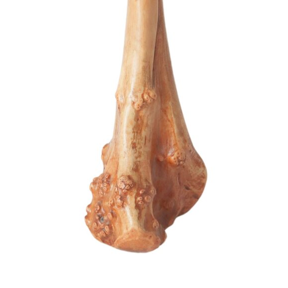 Hand-Carved Burl Wood Decorative Vase - Unique Tall Design - Picture 4 of 7